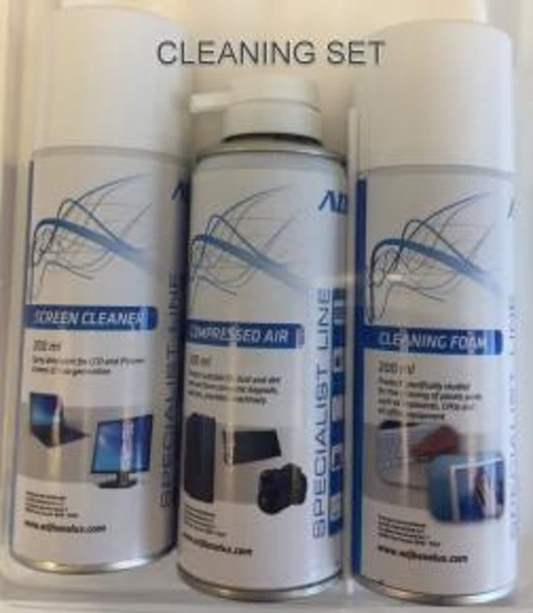 ADJ 100-00029 Cleaning Set [Screen/Air/Foam, 3x 200ML, 5x wipes]